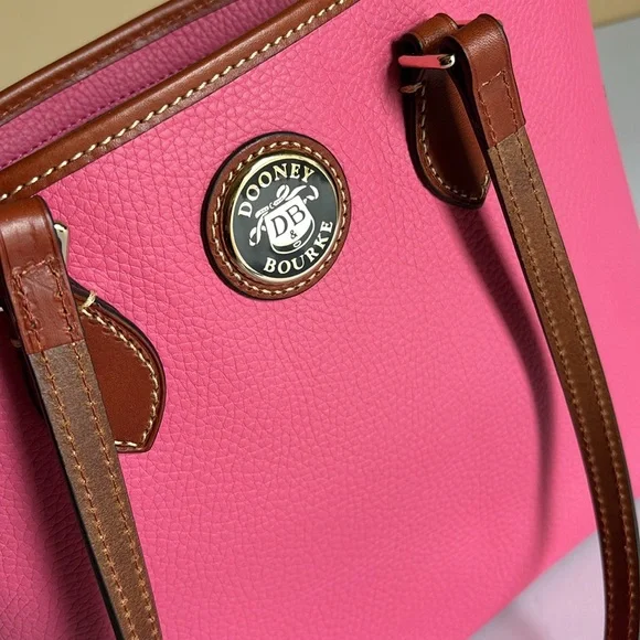 RARE Dooney & Bourke Pink Leather, Richmond Shopper - Picture 2 of 14